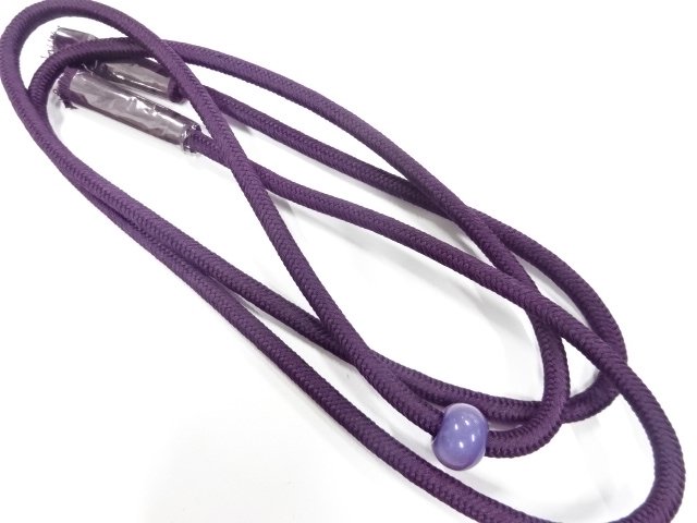  未使用品　天然石帯留め・正絹手組帯締めセット